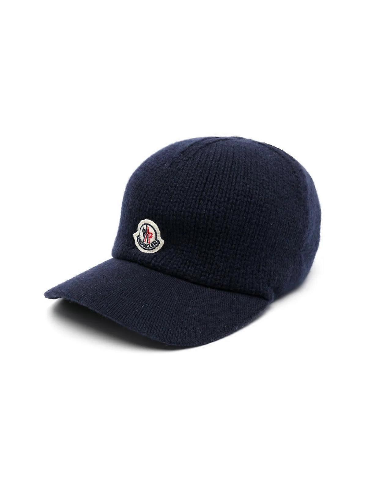 Logo Patch Virgin Wool Knit Baseball Cap