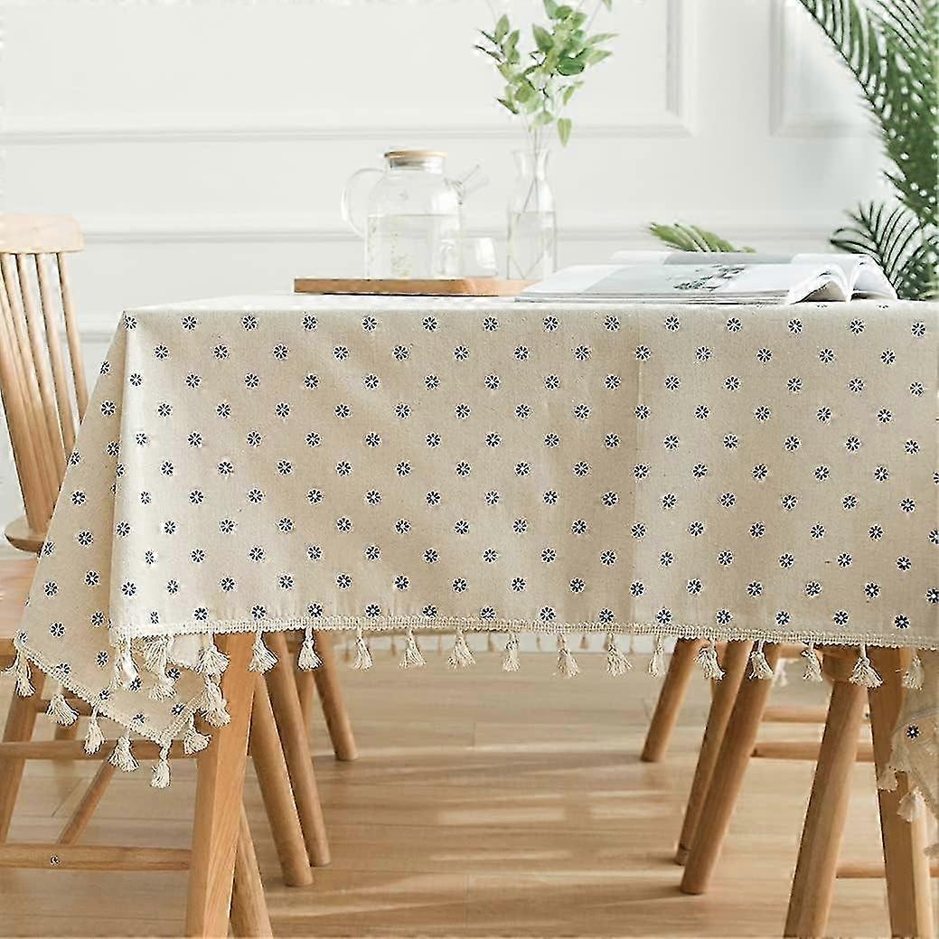 Wrinkle-Resistant Cotton Linen Tablecloth