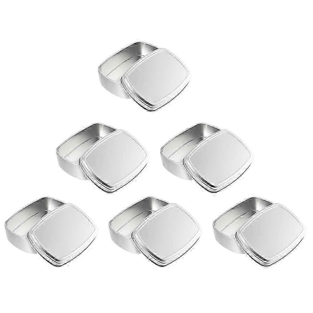 Rectangular Aluminum Soap Boxes compatible with Storage 6Pcs Metal Storage with Lid