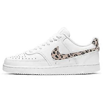 Nike Court Vision Low Leopard Swoosh White Women's DD9665-100
