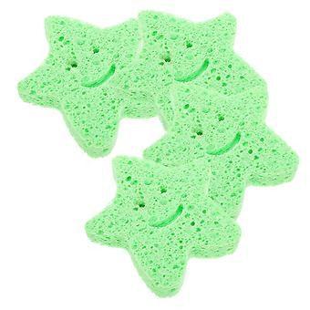Exfoliating Shower Sponge Star Shape for Body 20Pcs Bath Scrubber Green