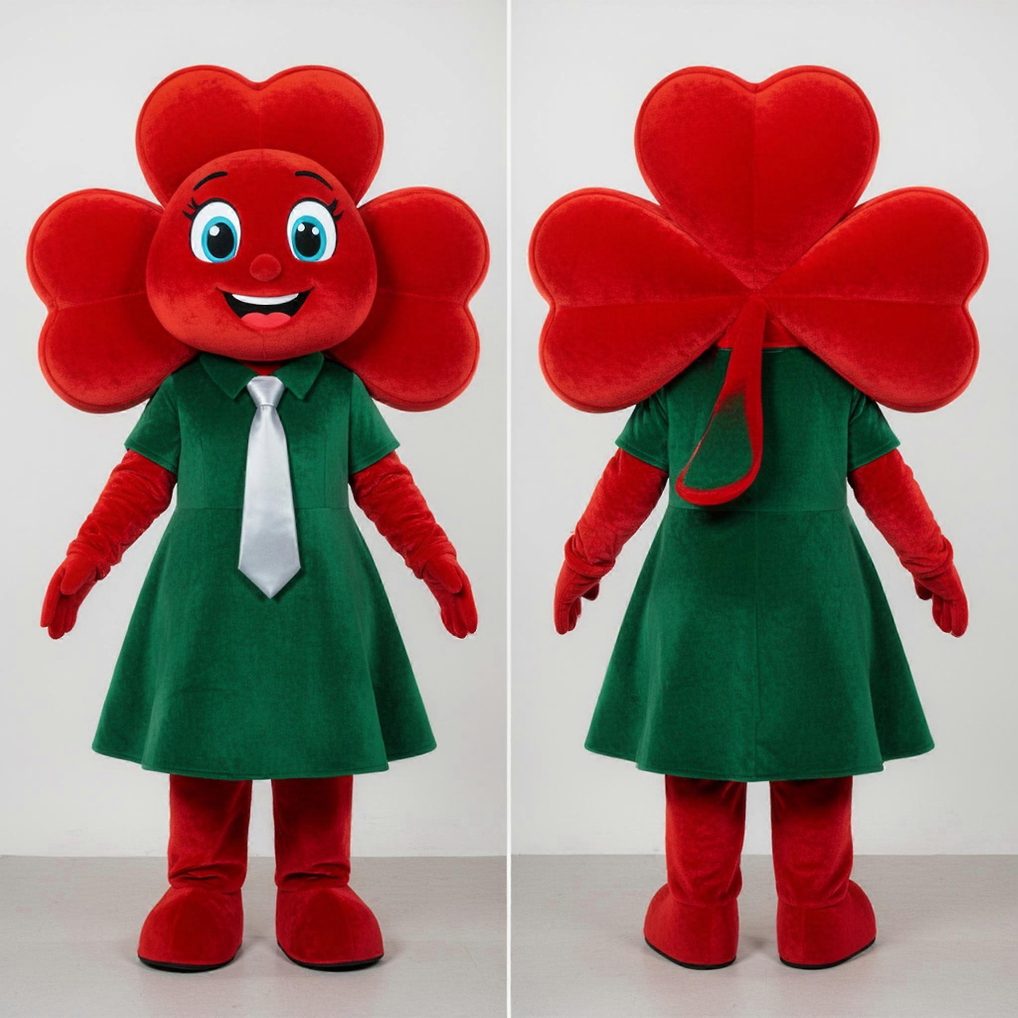 MASTICOT Emerald A-Line Four Leaf Clover Mascot