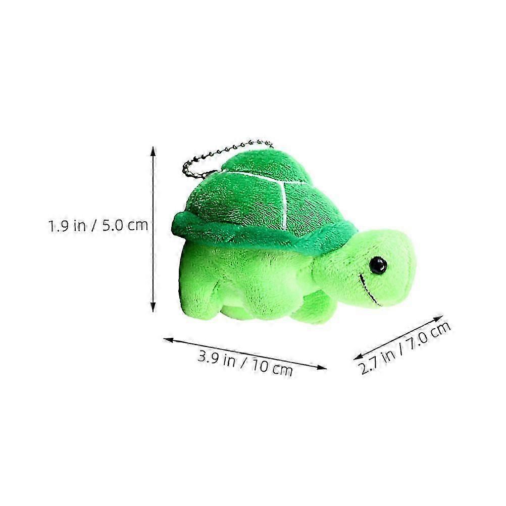 Stuffed Turtle Plush Keychain for Bag Hanging Decor 2Pcs Set
