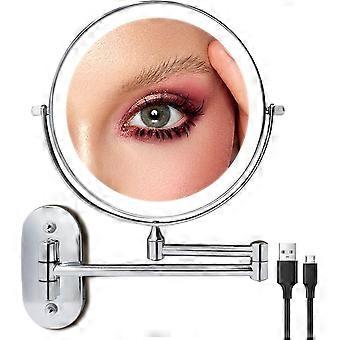 LED Vanity Mirror Rechargeable Stepless Dimming Double-Sided
