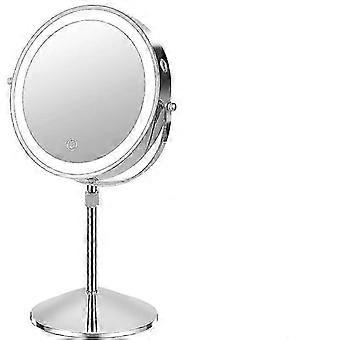 Adjustable 3 Color Light Lighted Makeup Mirror, 10X Magnification Featured