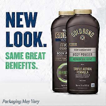 Gold Bond Men's Essentials Talc Free Body Powder Refresh 360 Scent 10 Oz