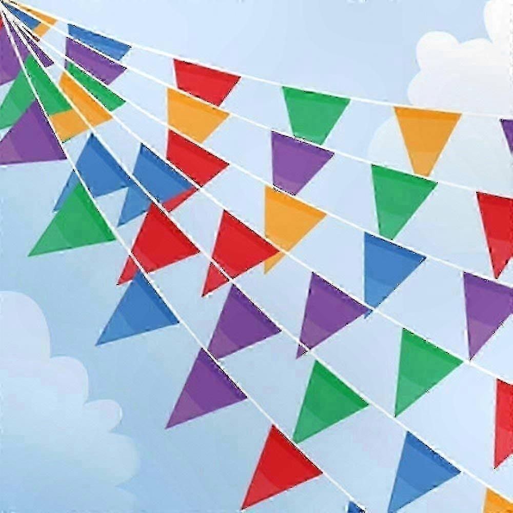 Fade-Resistant Triangle Flag Garland