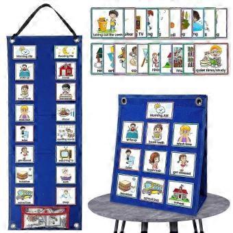 Waterproof Visual Routine Chart With 70 Cards