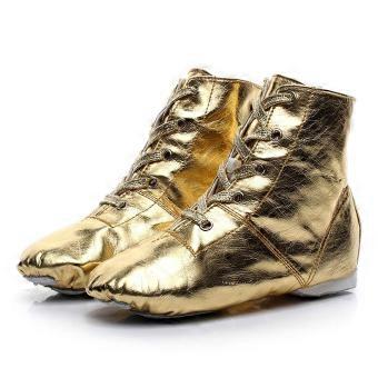 Women Gold Silver Jazz PU Leather Modern Dance Stage Performances Boots