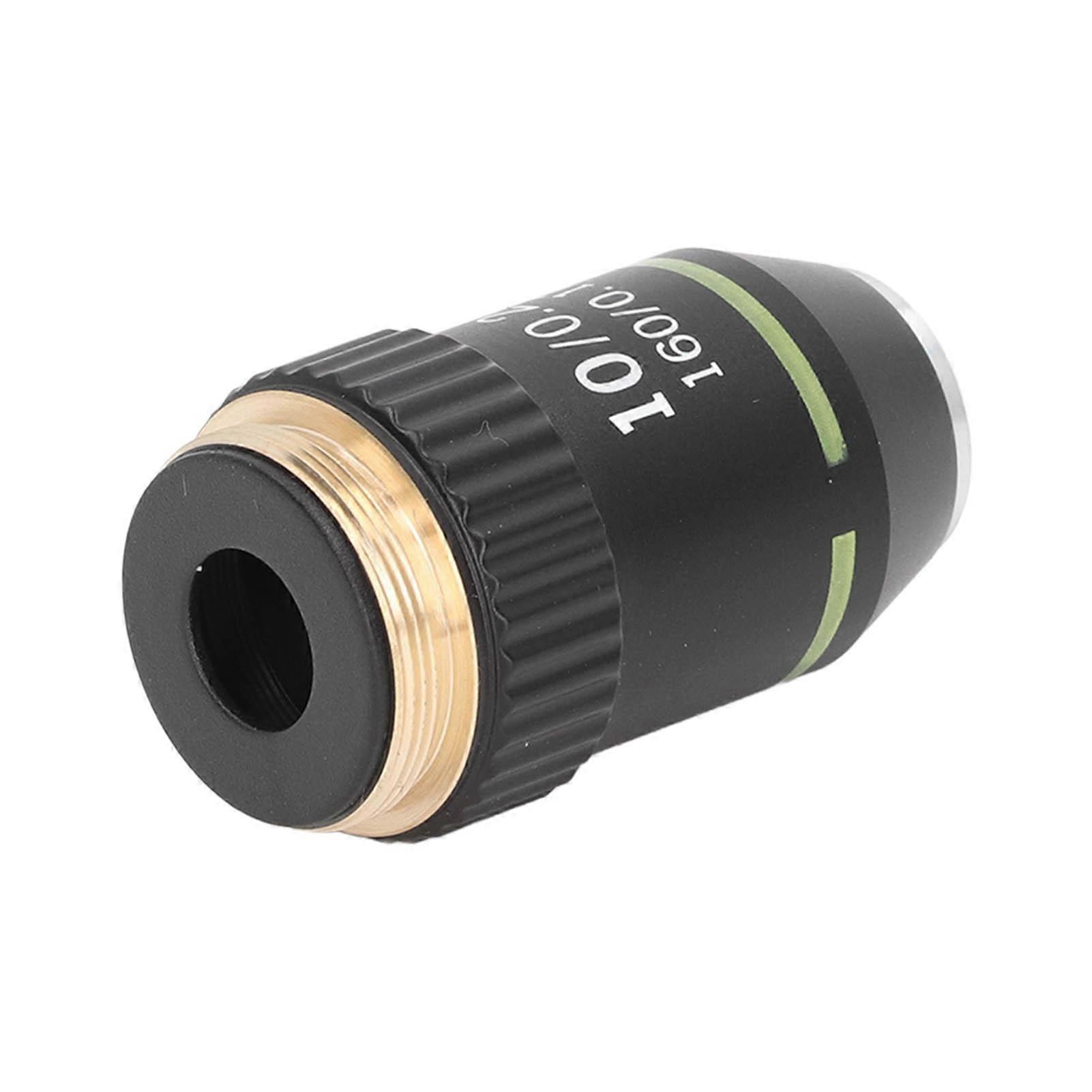 Microscope Lens Achromatic Objective 10X 20.2mm Interface Accessory for Replacement