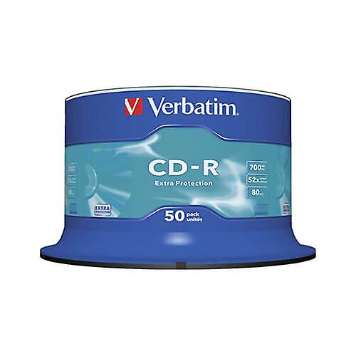 Verbatim CD R Discs 700Mb 80 Minutes 52X Recordable Disc For Data and Music