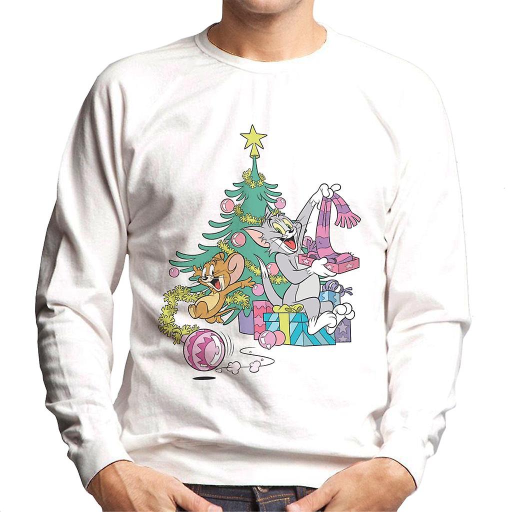 Tom and Jerry Christmas Festive Morning Men's Sweatshirt
