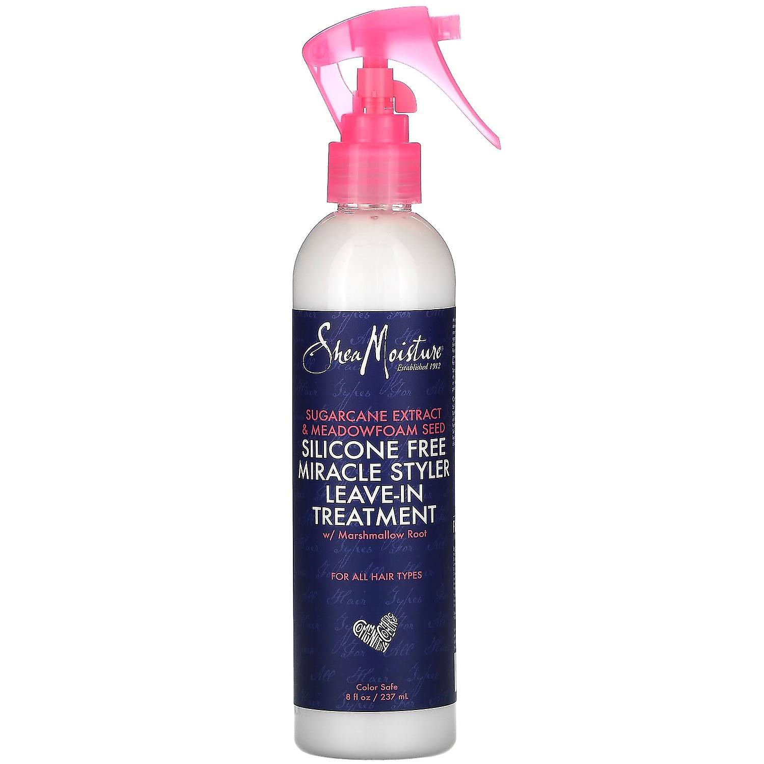 SheaMoisture, Silicon Free Miracle Styler Leave-In Treatment, Sugarcane Extract & Meadowfoam Seed, 8