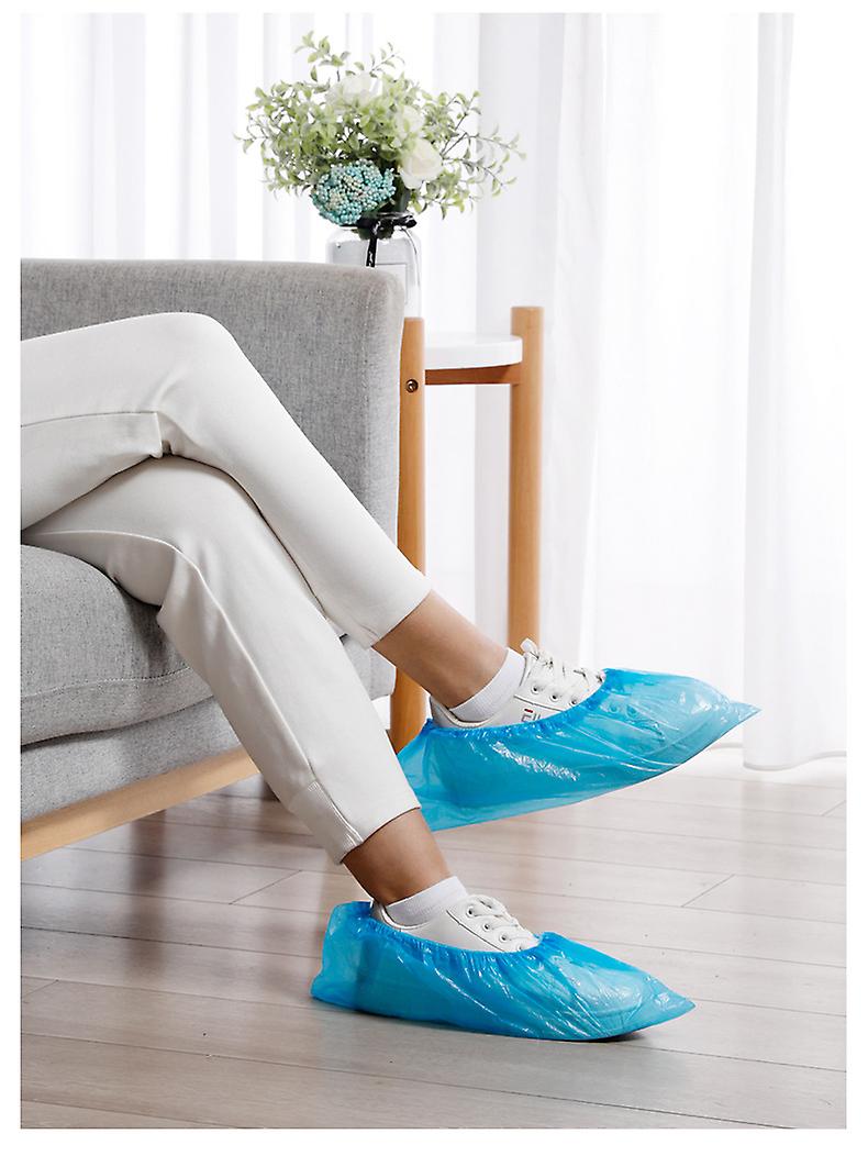 Lot 100 Surchaussures jetables en plastique, couvre-chaussures - CPE 3g (100)