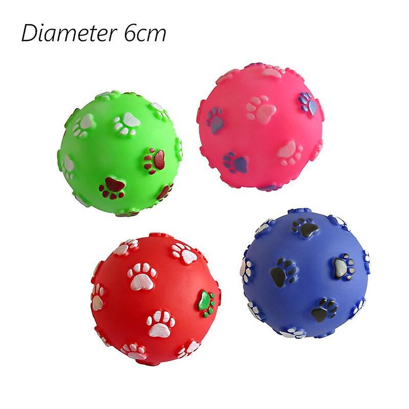 1 buc Diametru 6 cm Squeaky Pet Dog Ball Jucării pentru câini mici Cauciuc Chew Puppy Jucărie Chestii pentru câini Câini Jucării Animale de companie Brinquedo Cachorro