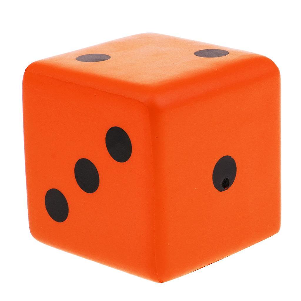 Sponge Dice Foam Dot Dice Playing Dice for Math Teaching Vent Toy Orange