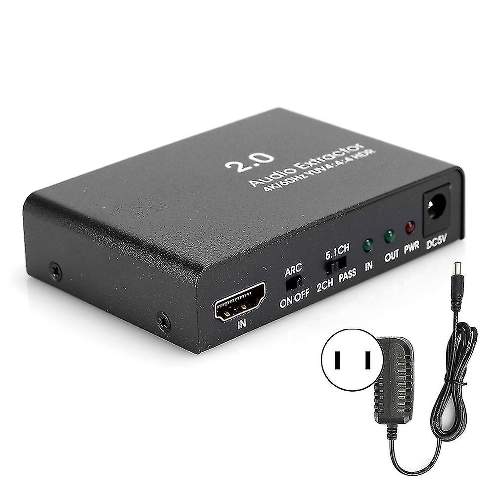 1X1 4k 60hz Hdmi 2.0 Audio Extractor Digital Optical Splitter Yuv4:4:4 Hdr (110-240v)us