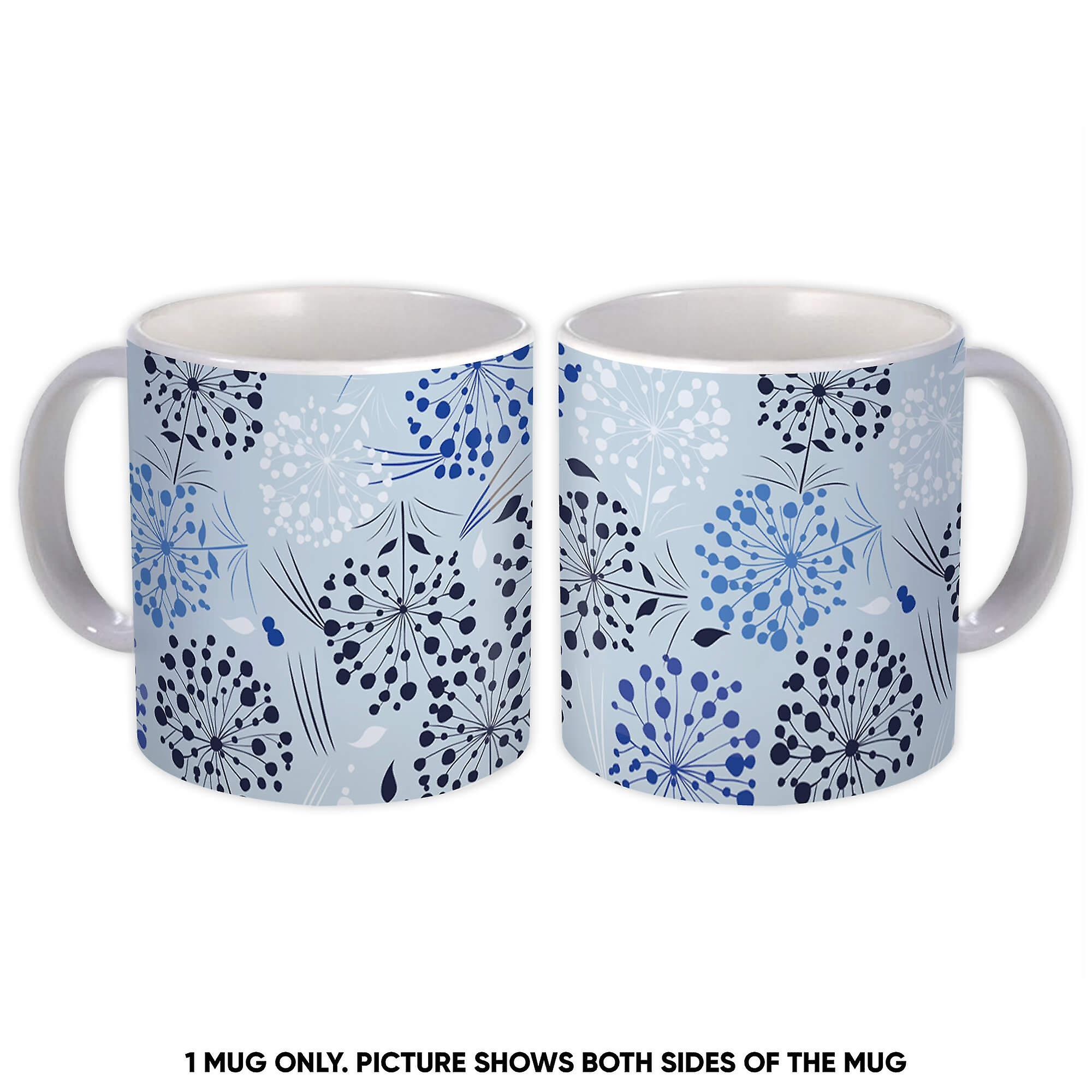 Gift Mug: Ornamental Grass Pattern Flowers