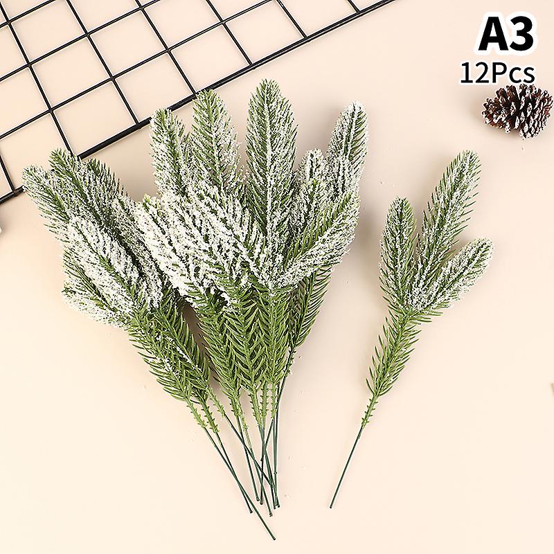 12pcs Christmas Tree Pine Branches For Christmas Party Decor Xmas Gift Ornament