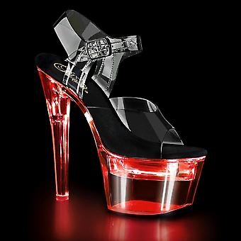 Pleaser Dame Sandaler Flashdance-708 Clr-blk / clr