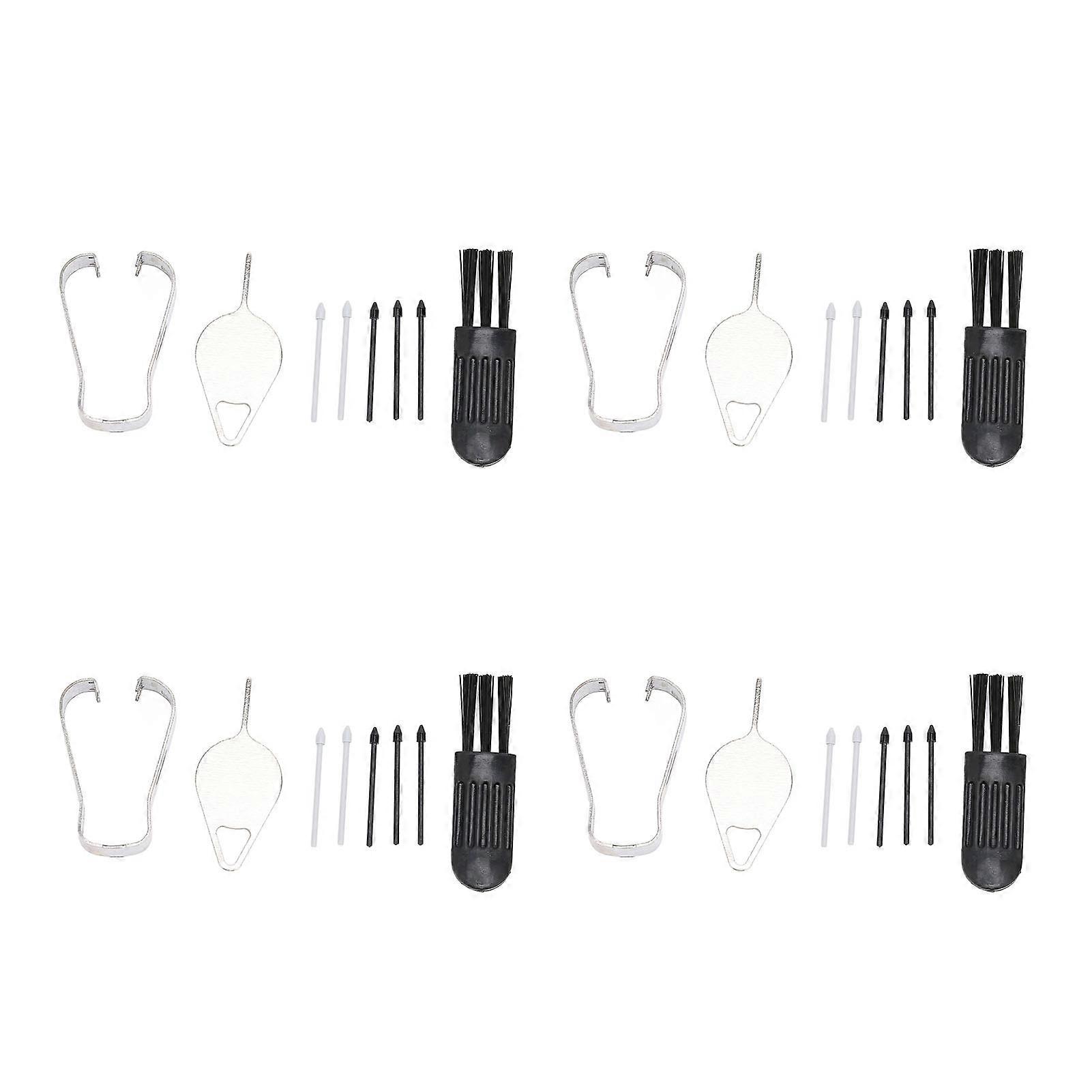 Lot de 4 recharges de stylets pour tablette Samsung S7 FE 12,4 pouces T733, noir et gris