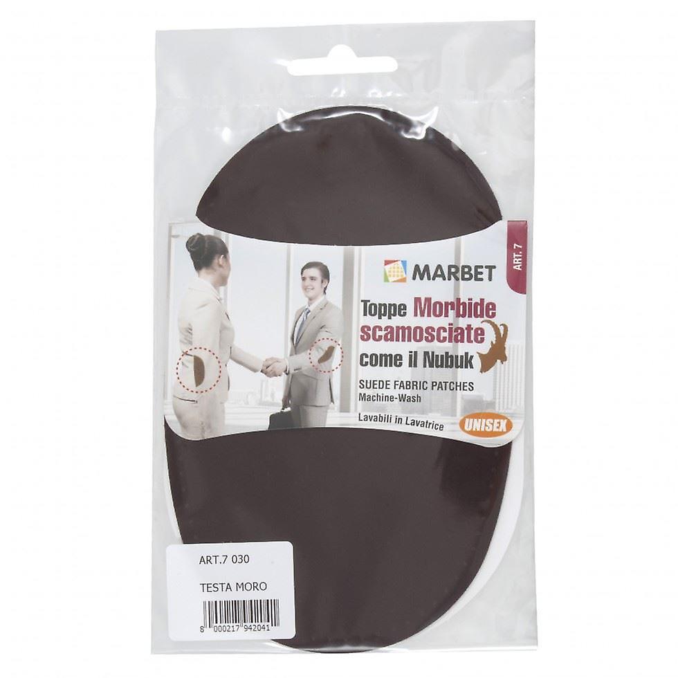 Marbet Faux Suede Patches  Dark Brown