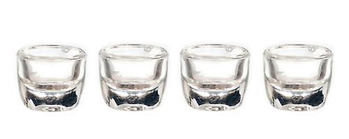 Dolls House 4 Empty Small Round Tumblers Miniature Bar Dining Room Accessory