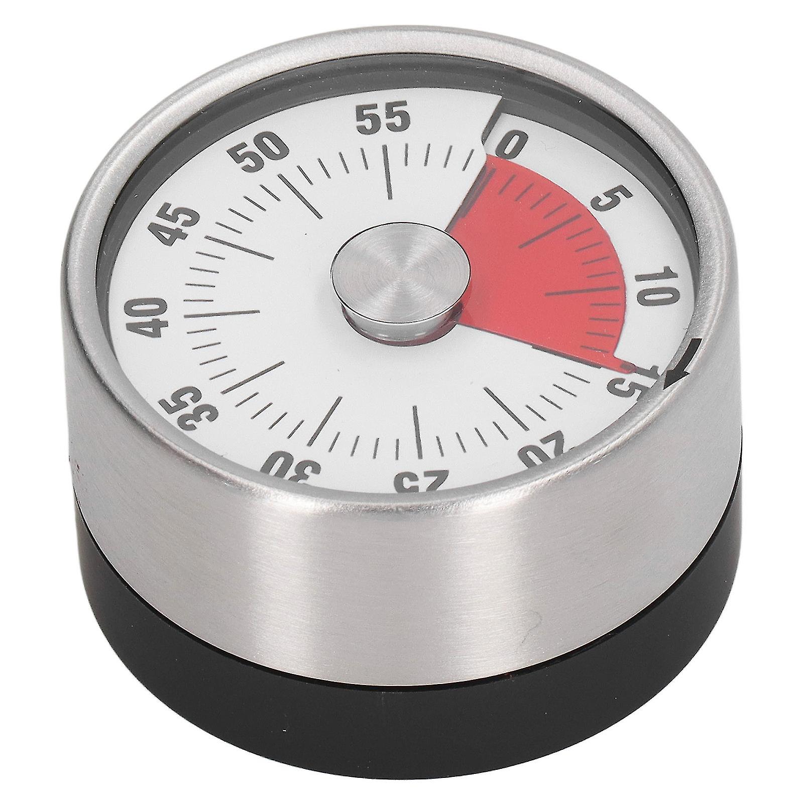 Magnetic Timer,DEWin Magnetic Timer Magnet Design Stainless Steel 70db Alert High Accuracy Visual Timer for Kitchen Cooking Management(白色)