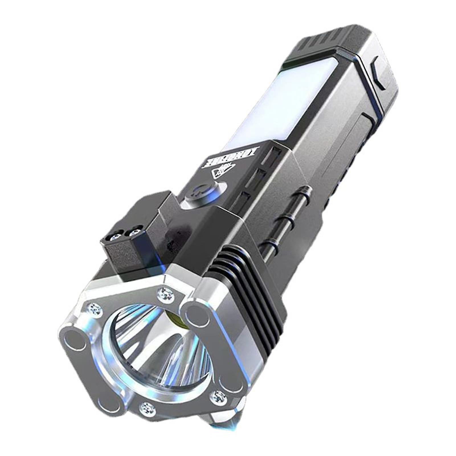 Mini Magnetic Flashlight With Window Breaker Emergency Rechargeable Searchlights For Outdoor Activities