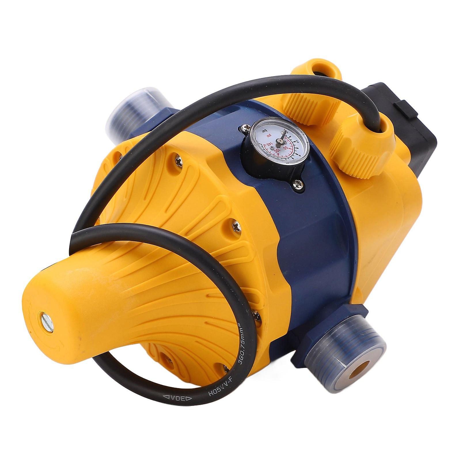 Water Pump Pressure Control Switch Automatic Controller IP65 Protection Yellow Blue