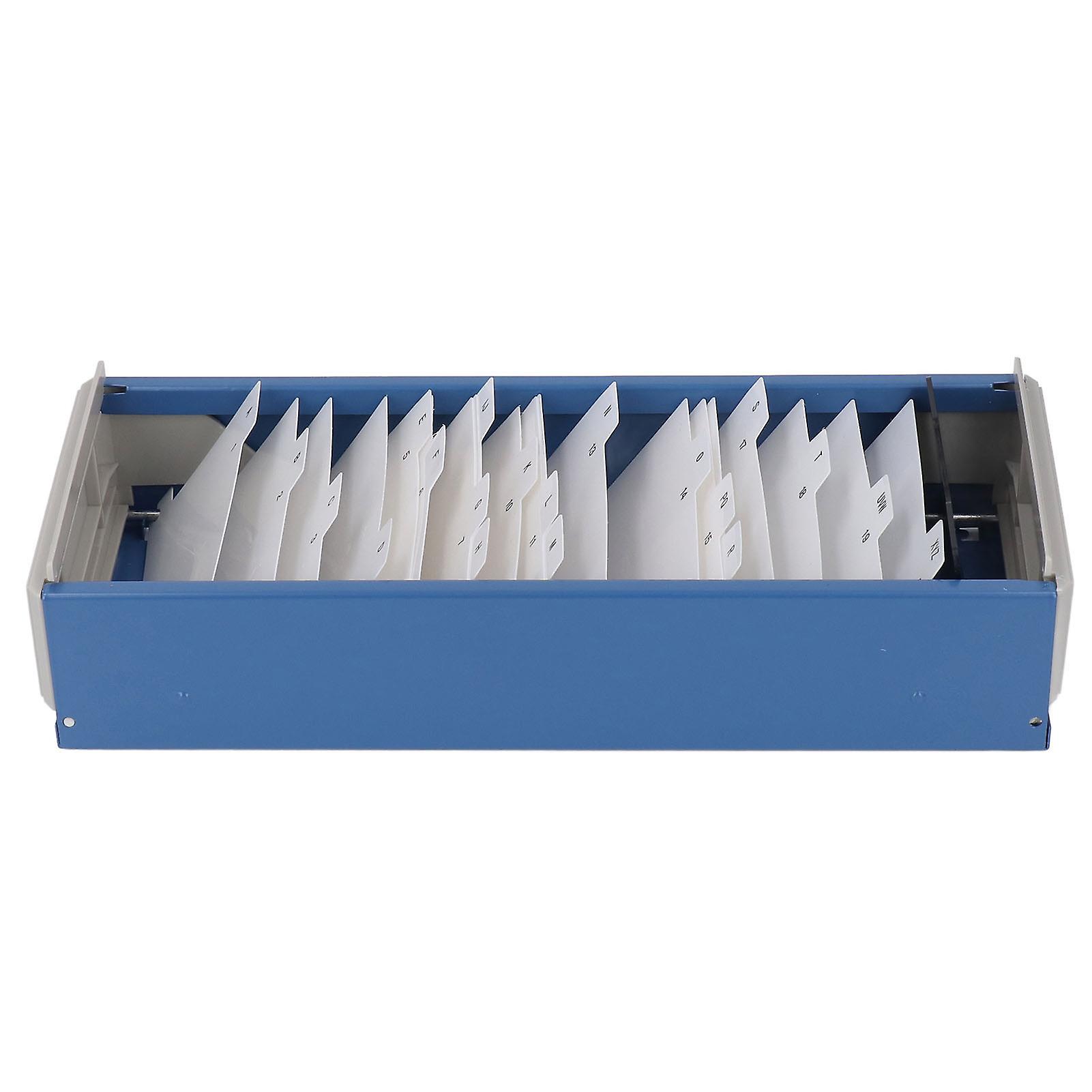 Index Card Holder Hold 800 Business Cards A To Z Card File Holder Organizer with High Transparent Cover for Business Card Blue