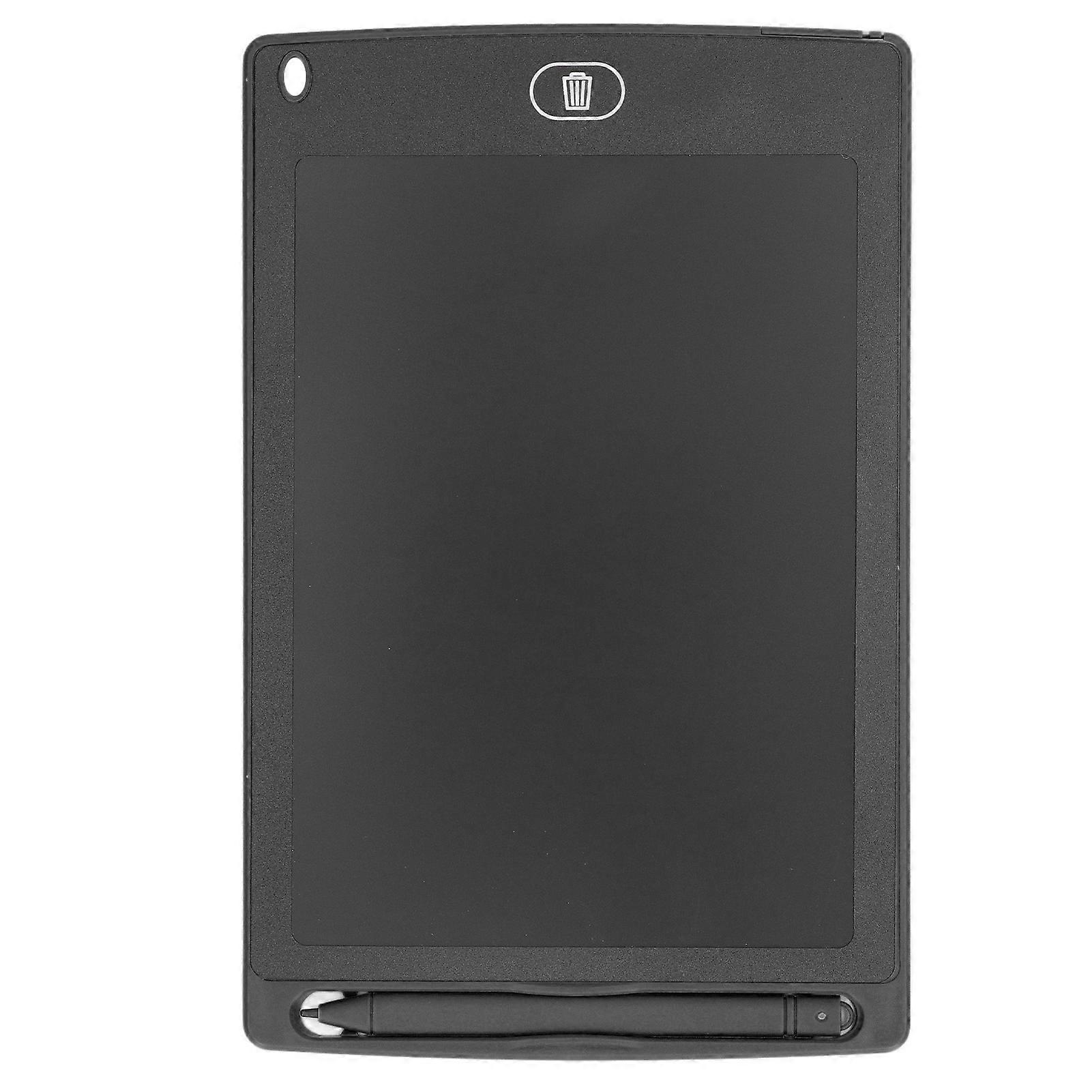 LCD Writing Tablet 8.5in Eye Protection Sensitive Erasable ABS Doodle Board with Stylus for Drawing Black