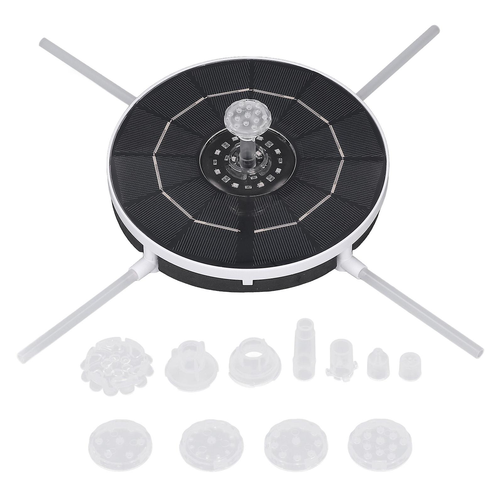 Solar-Powered Floating Fountain for Bird Baths with Water Level Sensor and 2200mAh Battery