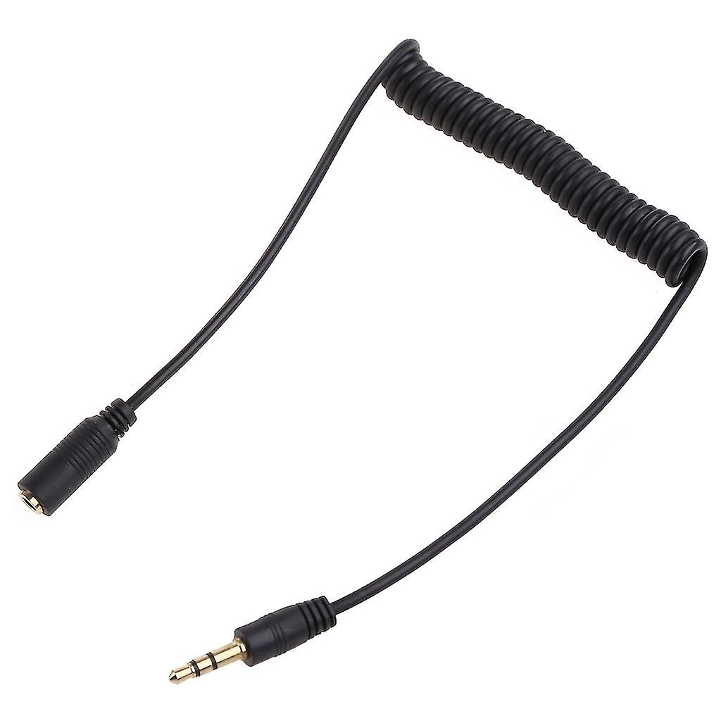 Earphone Headphone Audio Extension Cable Extendable Flexible Spring Cord