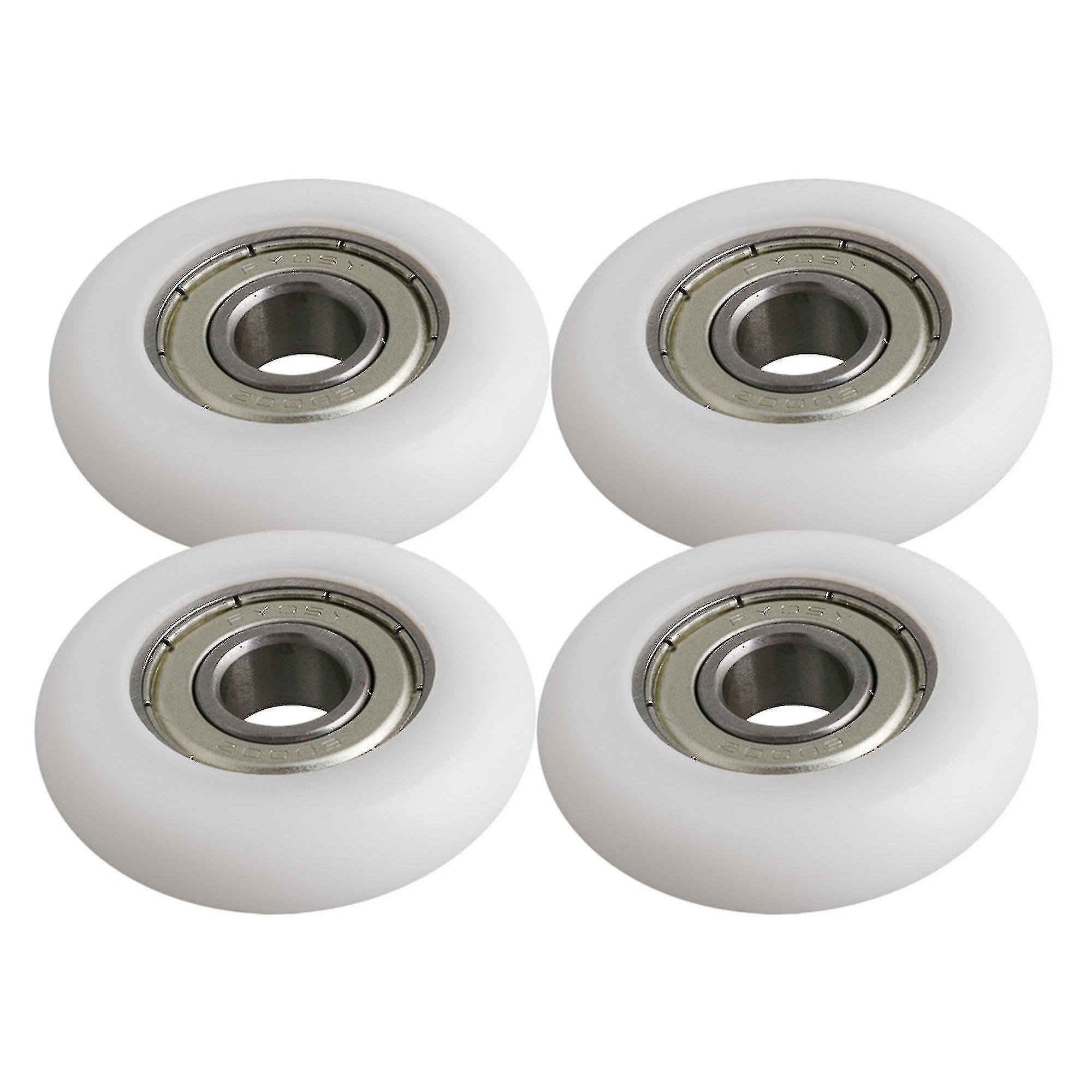 4 قطع البلاستيك اضعا الكرة بكرة جولة عجلة 10x40x10mm تحميل 83kg أبيض-dwdz