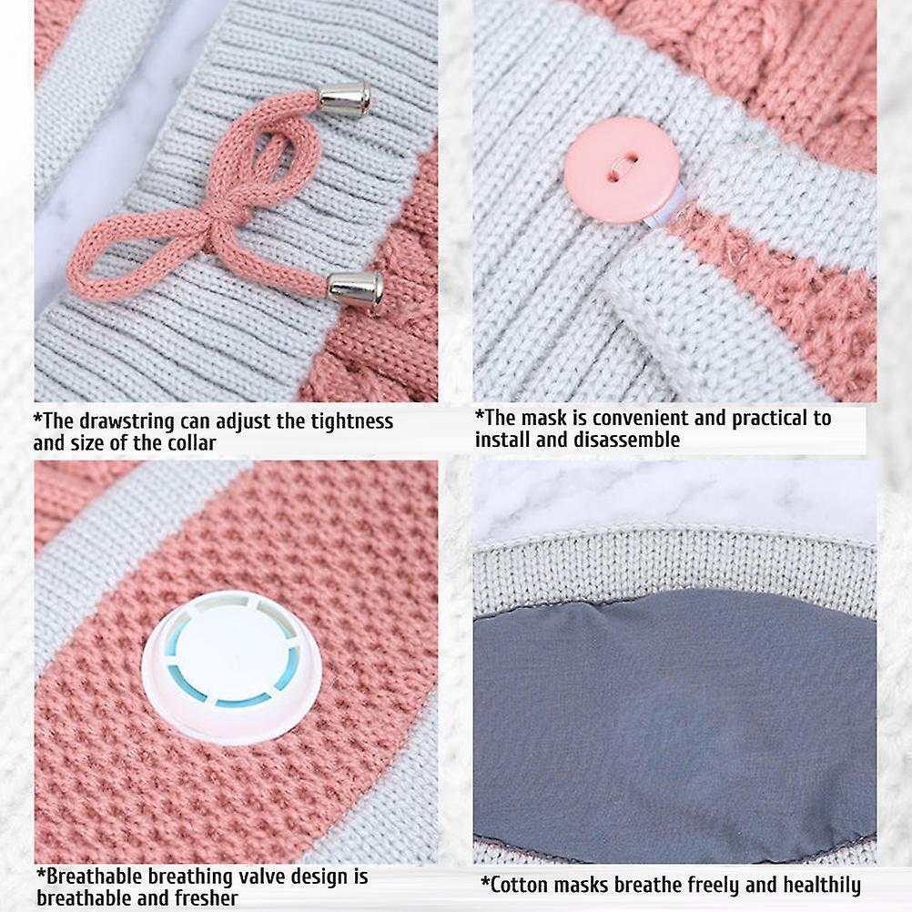 3-in-1 Winter Wool Beanie Hat Scarf Set with Fleece Lining, One Size 55-60cm