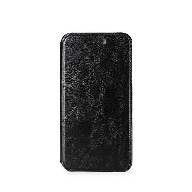 Apple iPhone X / XS Soft Flip Case Cover - Black