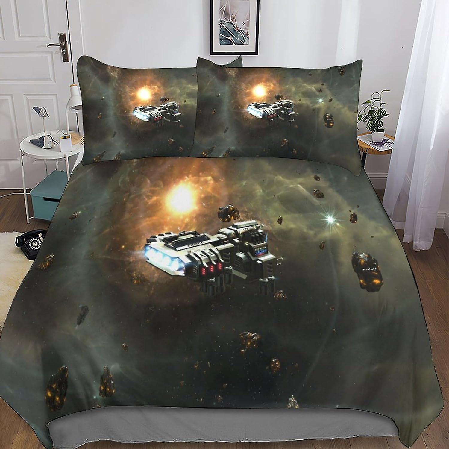 QIRMOUEY Star Wars Poszwa na kołdrę 3-częściowy zestaw poszewek na kołdrę dla dzieci, nastolatków i dorosłych, poszewka na kołdrę z mikrofibry, zestaw pościeli z poszewkami na poduszki