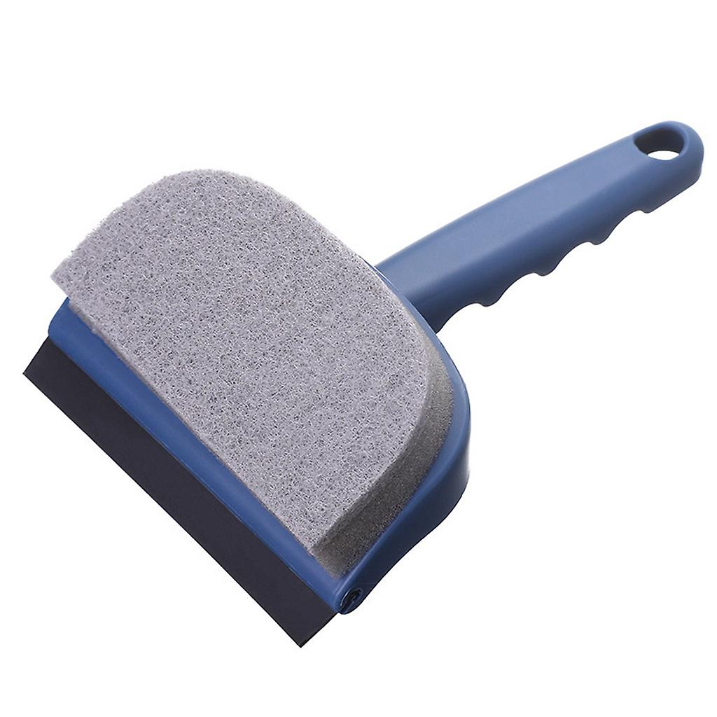 Double Sided Window Squeegee Sponge Scrubber Shower Glass Scraper Cleaner Brush