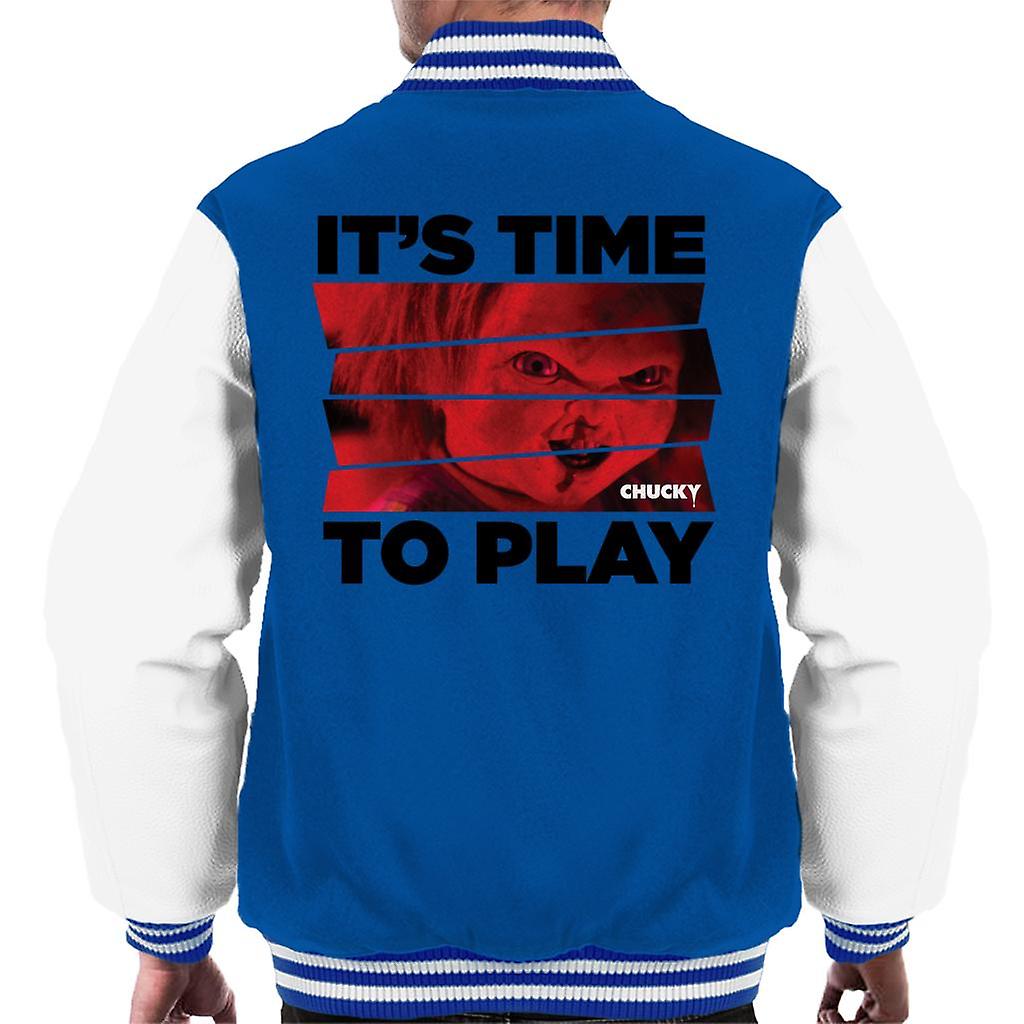 Chucky Its Time To Play Men's Varsity Jacket