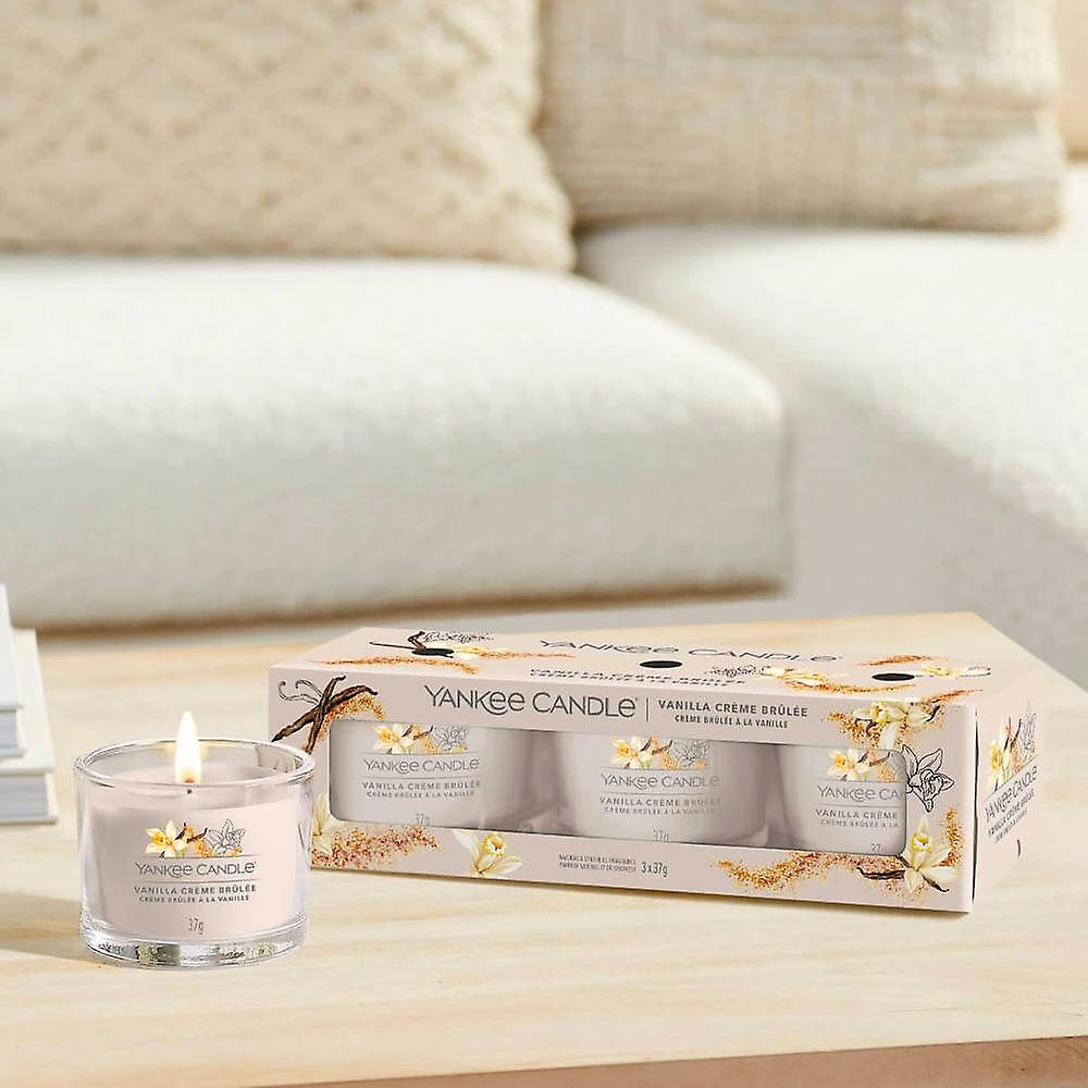 Yankee Candle Filled Votive Vanilla Creme Brulee 3x37 g