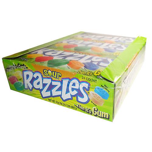 SOUR Razzles Gum Candy Delicious and Delightful Confectionery (24pcs of 40g)