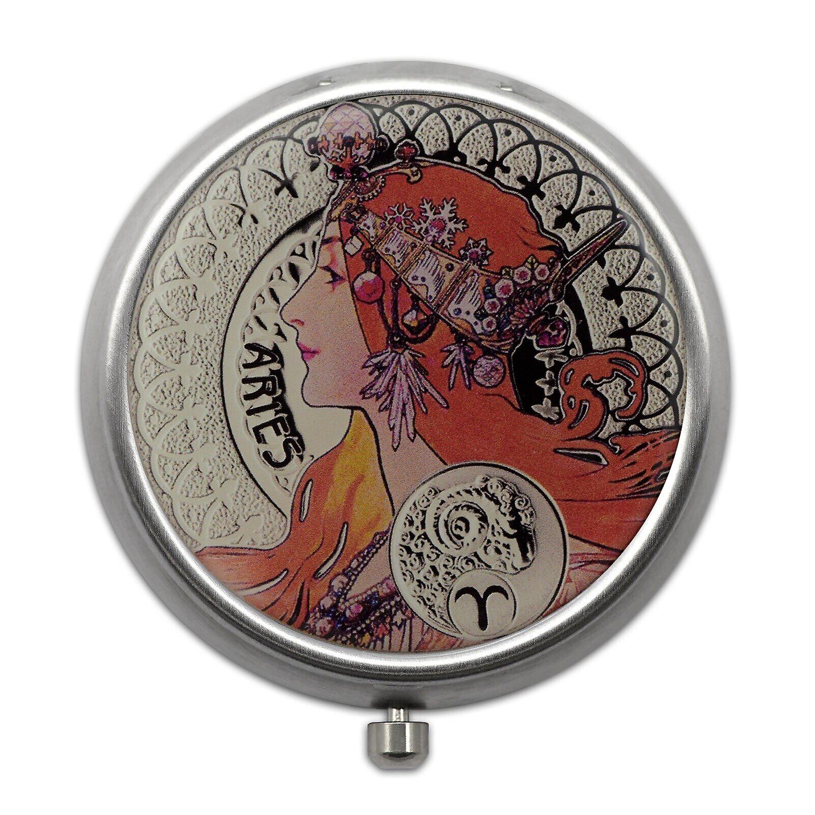 Pill Box with 12 Zodiac Signs - Aries