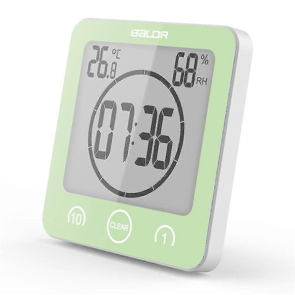 Bathroom Clock, Shower Timer Alarm Digital Clocks ,bathroom Waterproof Kitchen Timer Clocks With Thermometer Hygrometer For Shower