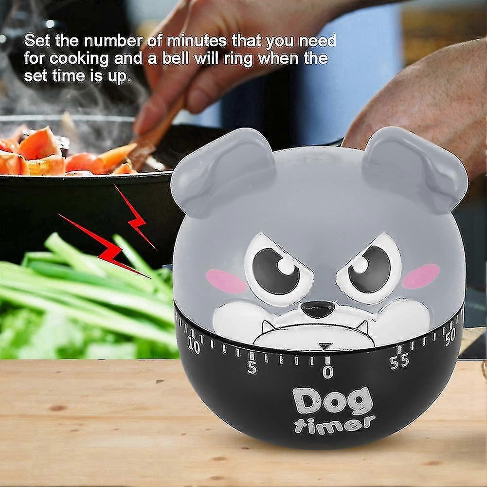 Mechanical Kitchen Timer Manual Counters for Cooking Reminder Cute Dog Design