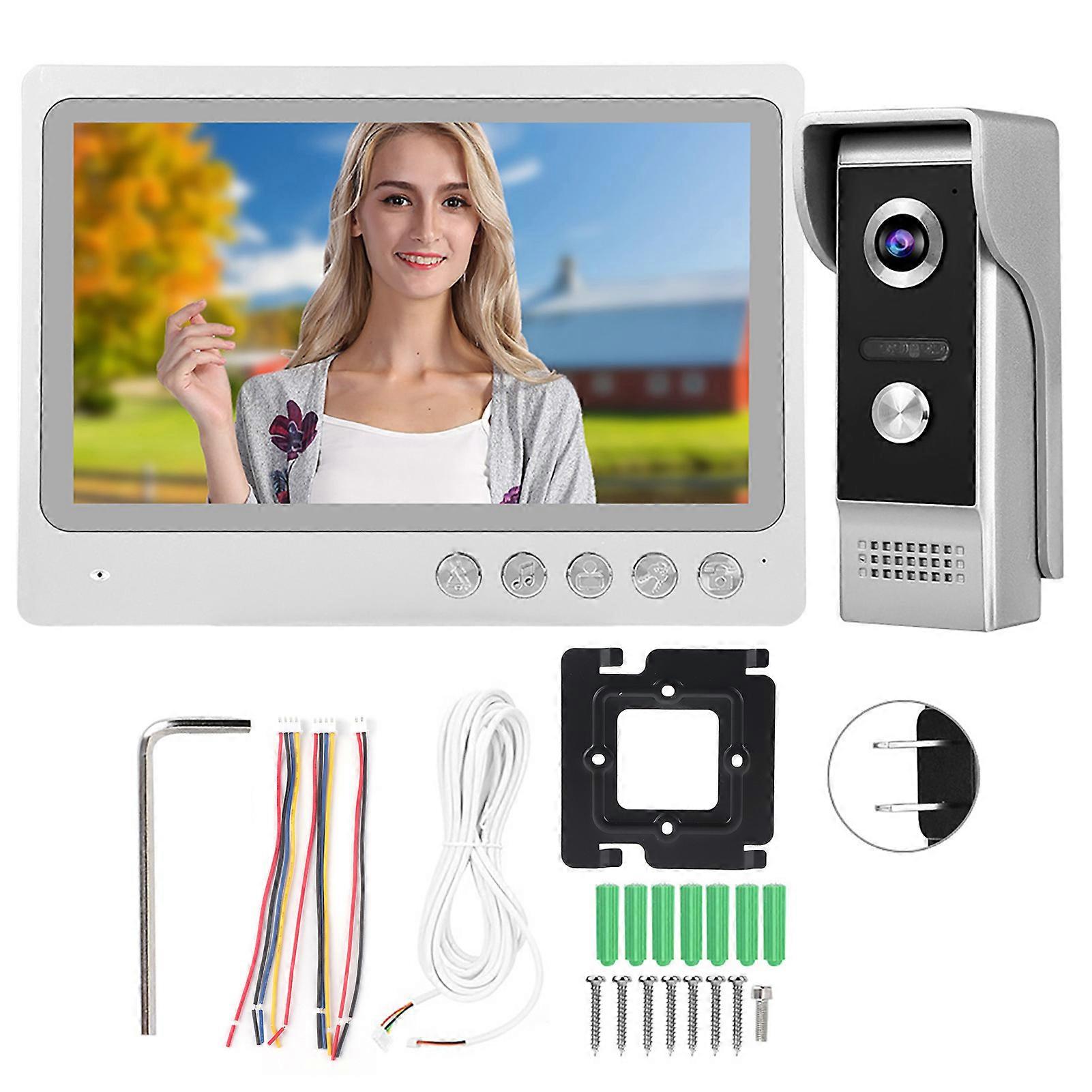 9in Wifi Video Intercom Kit Ip65 Waterproof Night Vision Support Photo Shooting Recording Access System 100240v