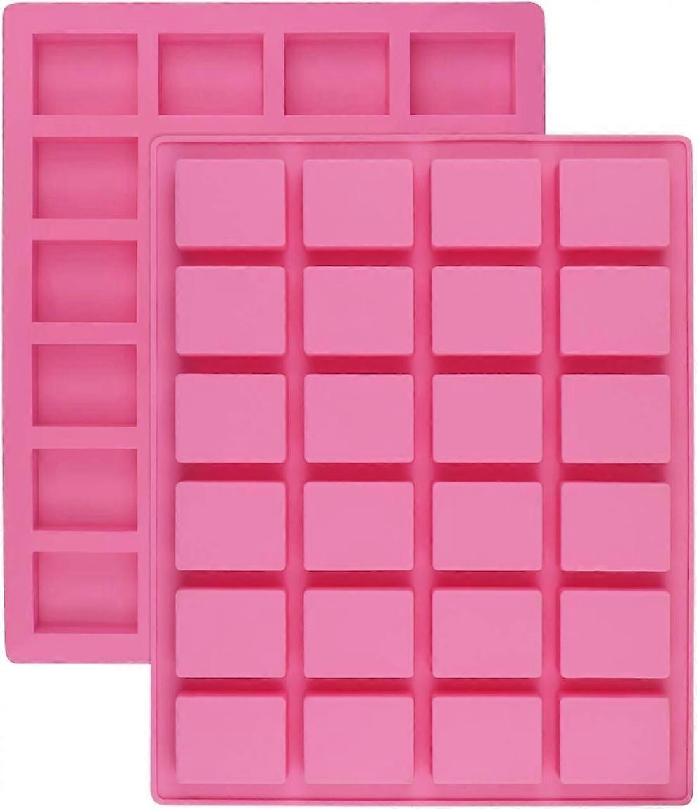 24-Cavity Rectangle Caramel Candy Silicone Molds,Chocolate Truffles Mold,Whiskey Ice Cube Tray,Grid