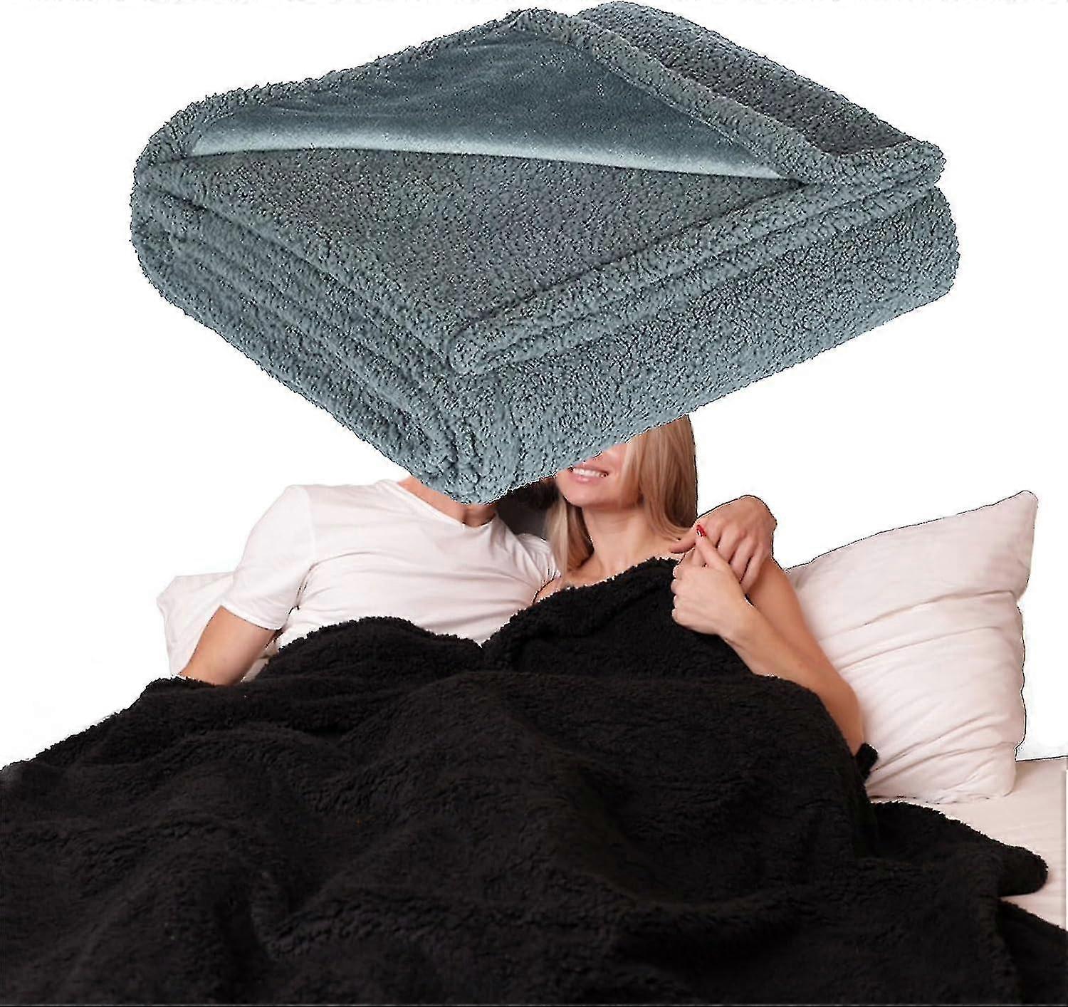 Loveblanket - Det vandtætte tæppe Kærlighedstæpper til par Vandtæt stænktæppe til seng Intimitet (sort 40 * 57in)-God