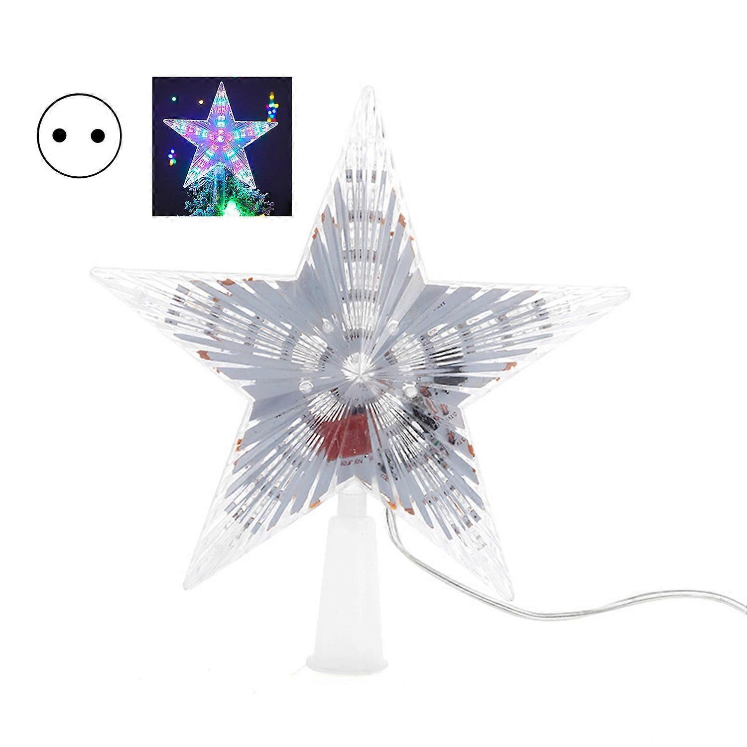 Christmas Tree Topper LED Lighted Star Tree Topper Waterproof Reusable High Brightness New Year