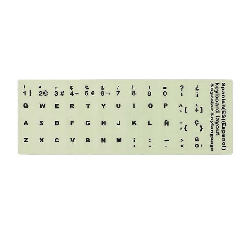Autocollants de clavier fluorescents Film de protection de clavier imperméable à l’eau lumineux